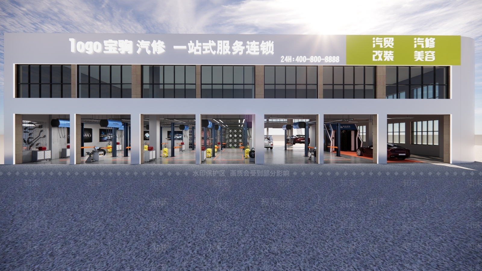 现代汽车店SU模型下载【ID:1116976787】