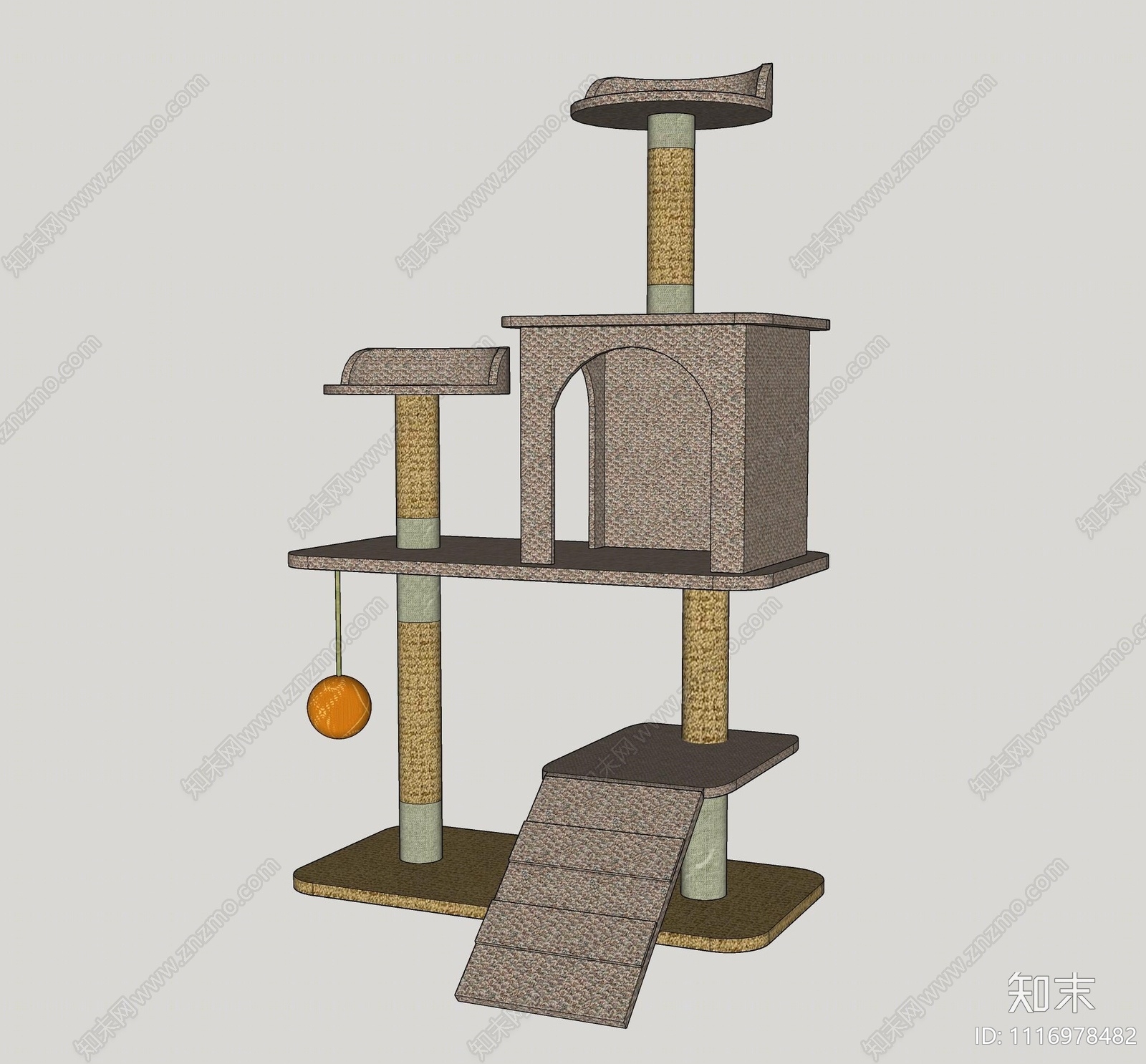 现代猫爬架SU模型下载【ID:1116978482】