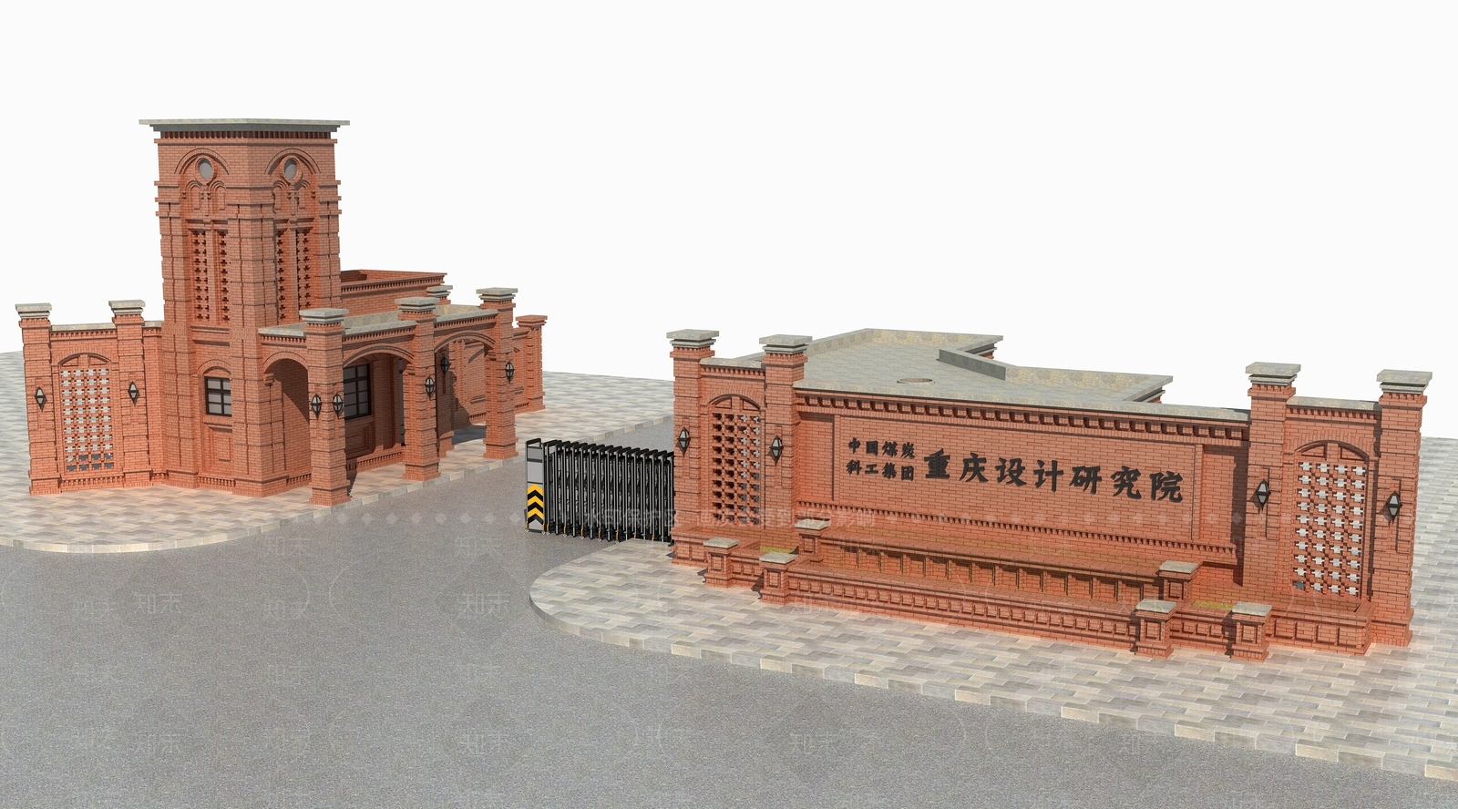 现代入口大门3D模型下载【ID:1116982511】