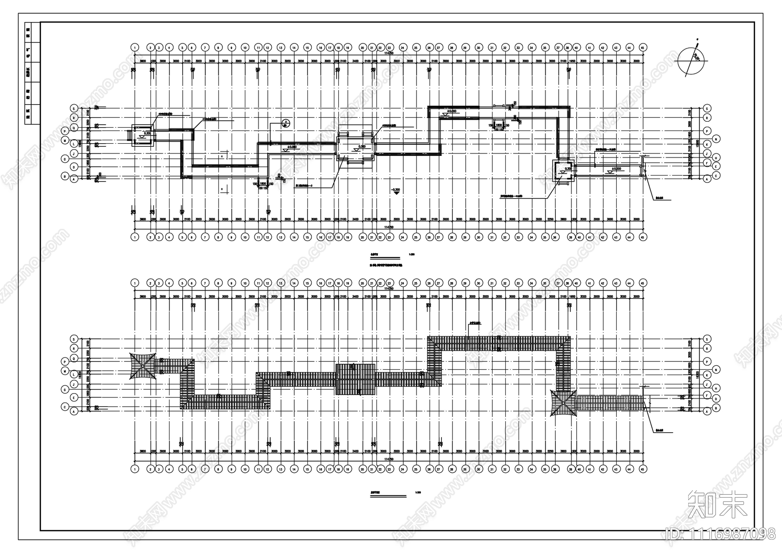 古建仿古亭廊水榭建筑园林景观施工图下载【ID:1116987098】