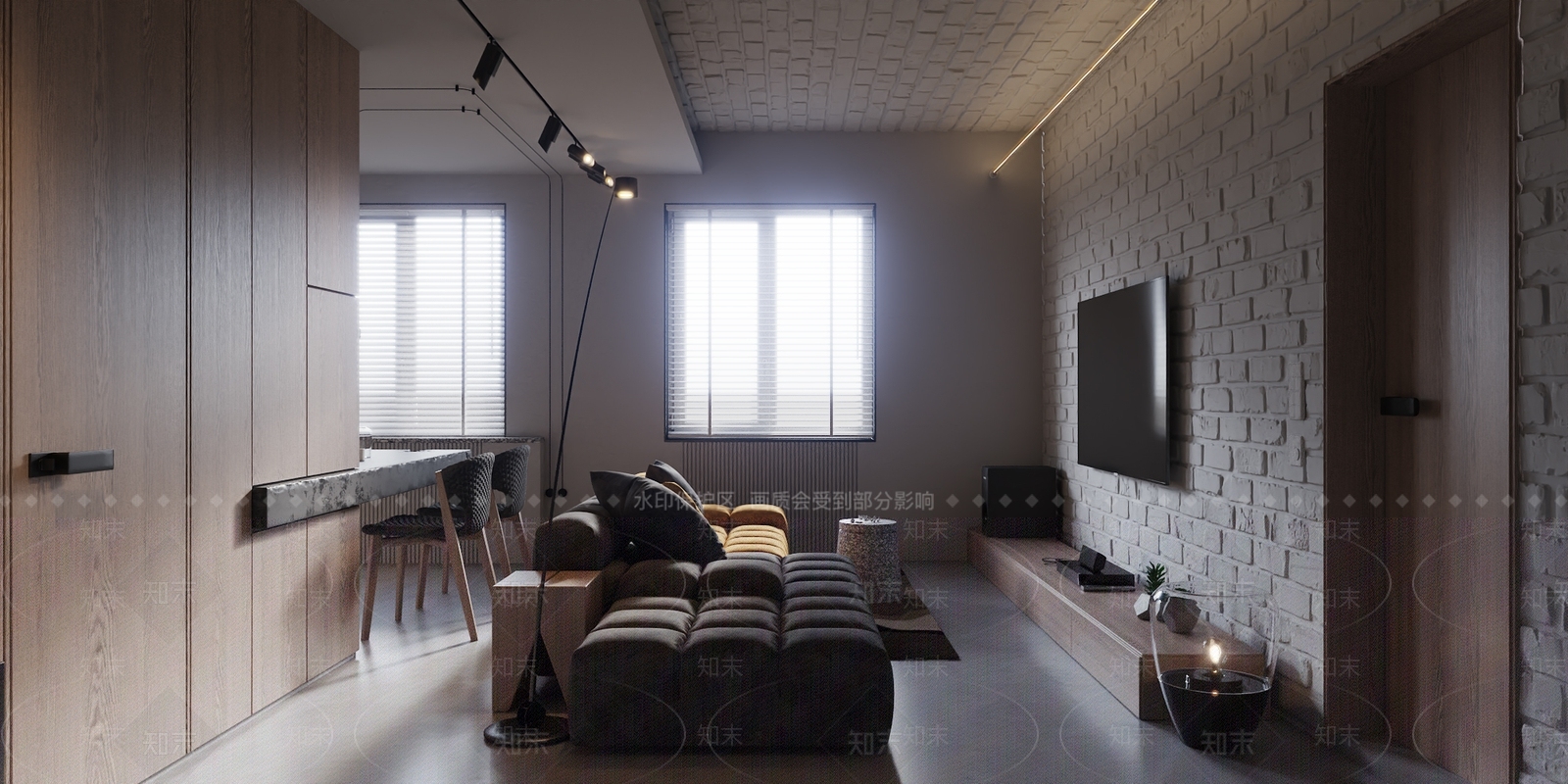 工业风单身公寓3D模型下载【ID:1116996357】