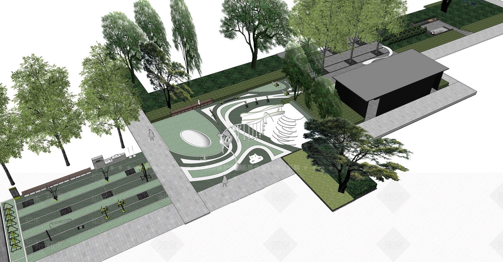 现代运动健身SU模型下载【ID:1116991159】