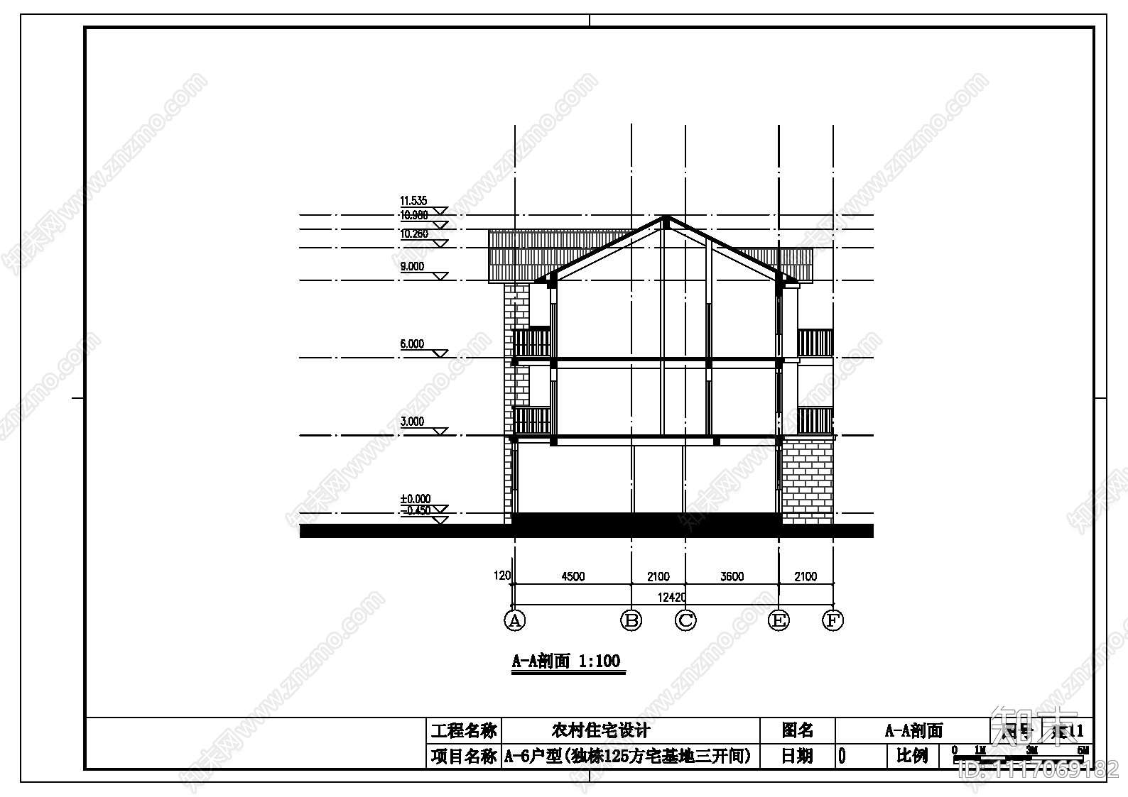 农村自建三层小别墅全套施工图施工图下载【ID:1117069182】