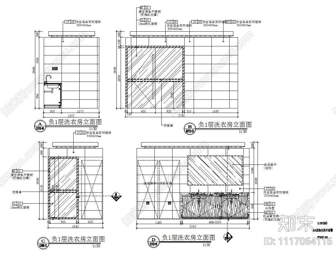 维也纳夏津四季城店全套施工图cad施工图下载【ID:1117064116】