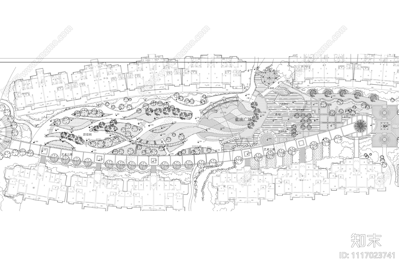 广场景观平面规划总图施工图施工图下载【ID:1117023741】