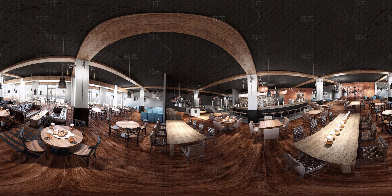 工业风酒吧餐厅HDR贴图下载【ID:1117052560】