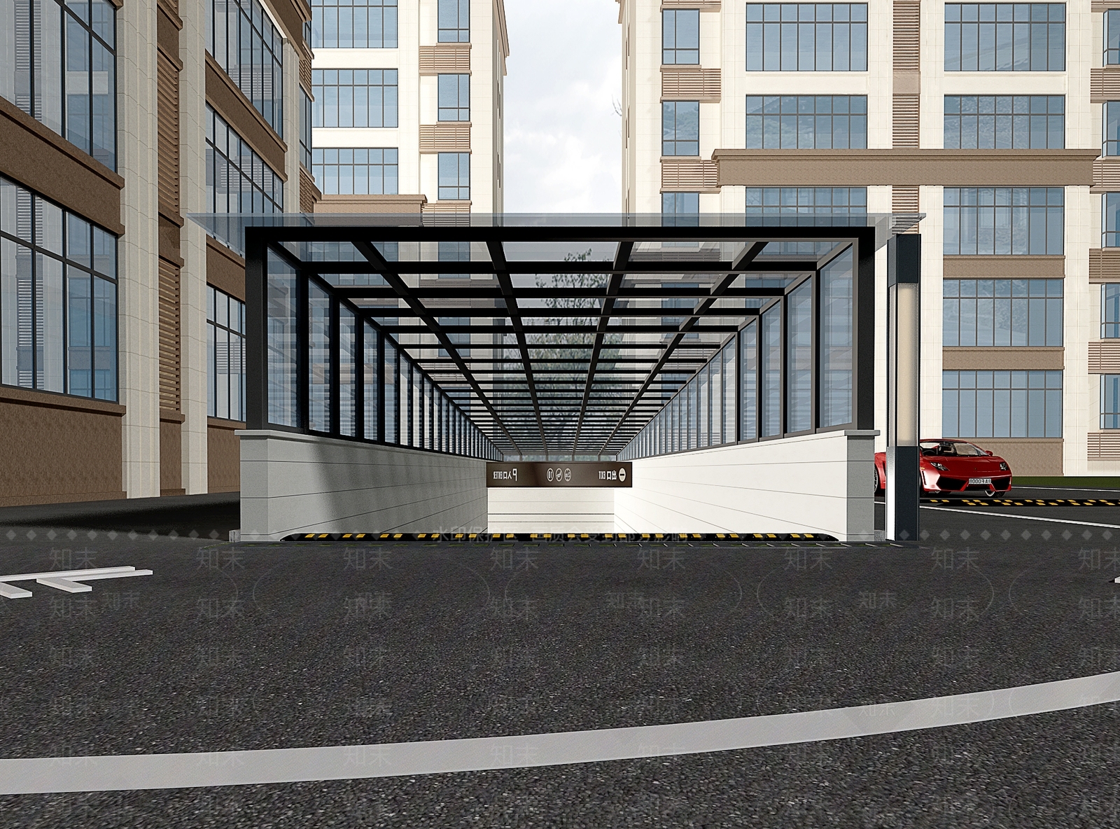 现代地下车库3D模型下载【ID:1117053193】