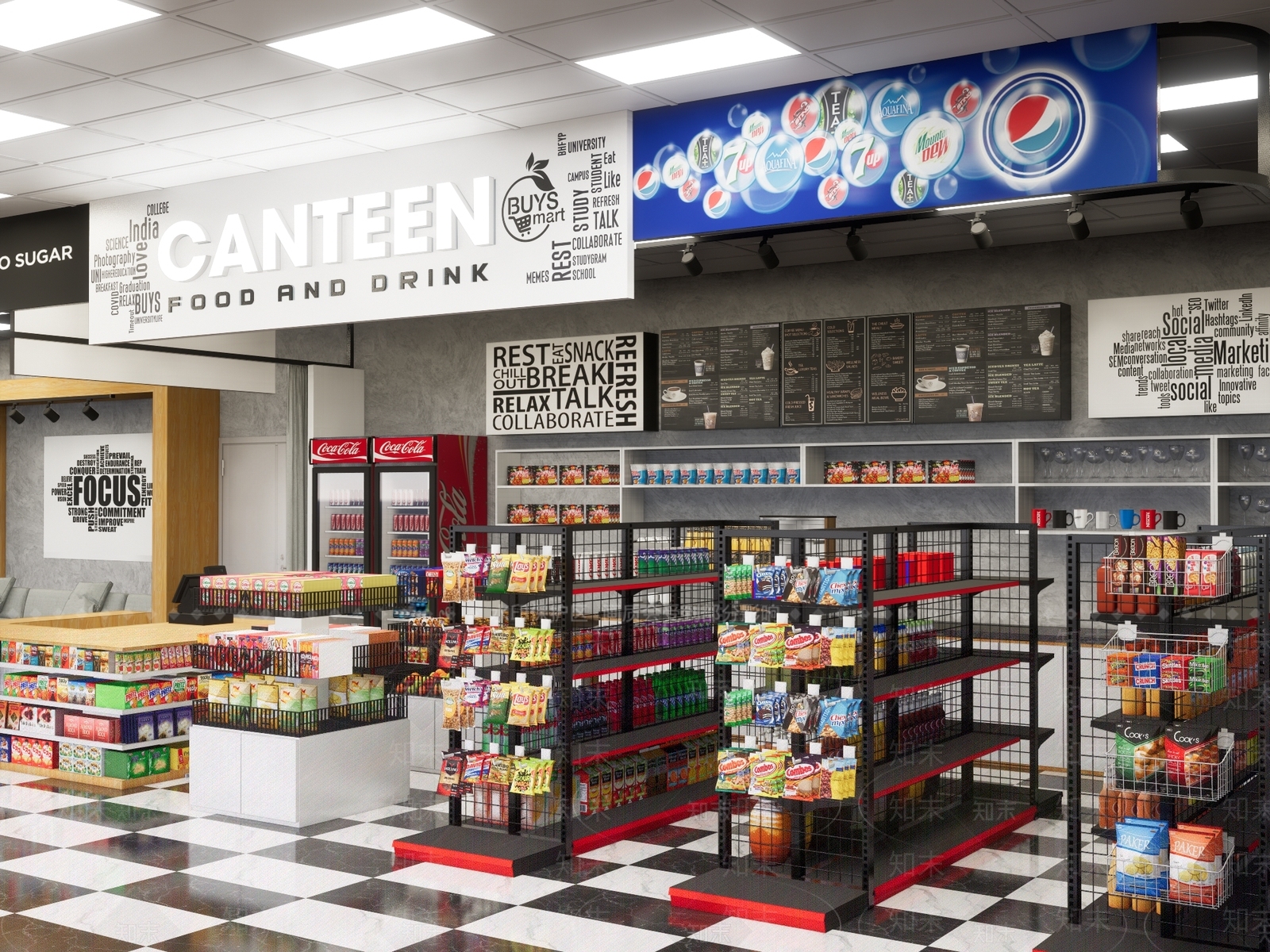 现代超市便利店SU模型下载【ID:1117052953】