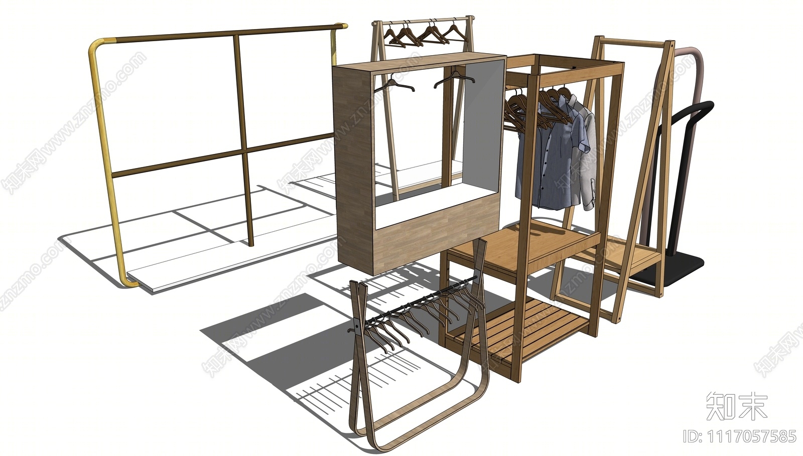 现代衣架SU模型下载【ID:1117057585】