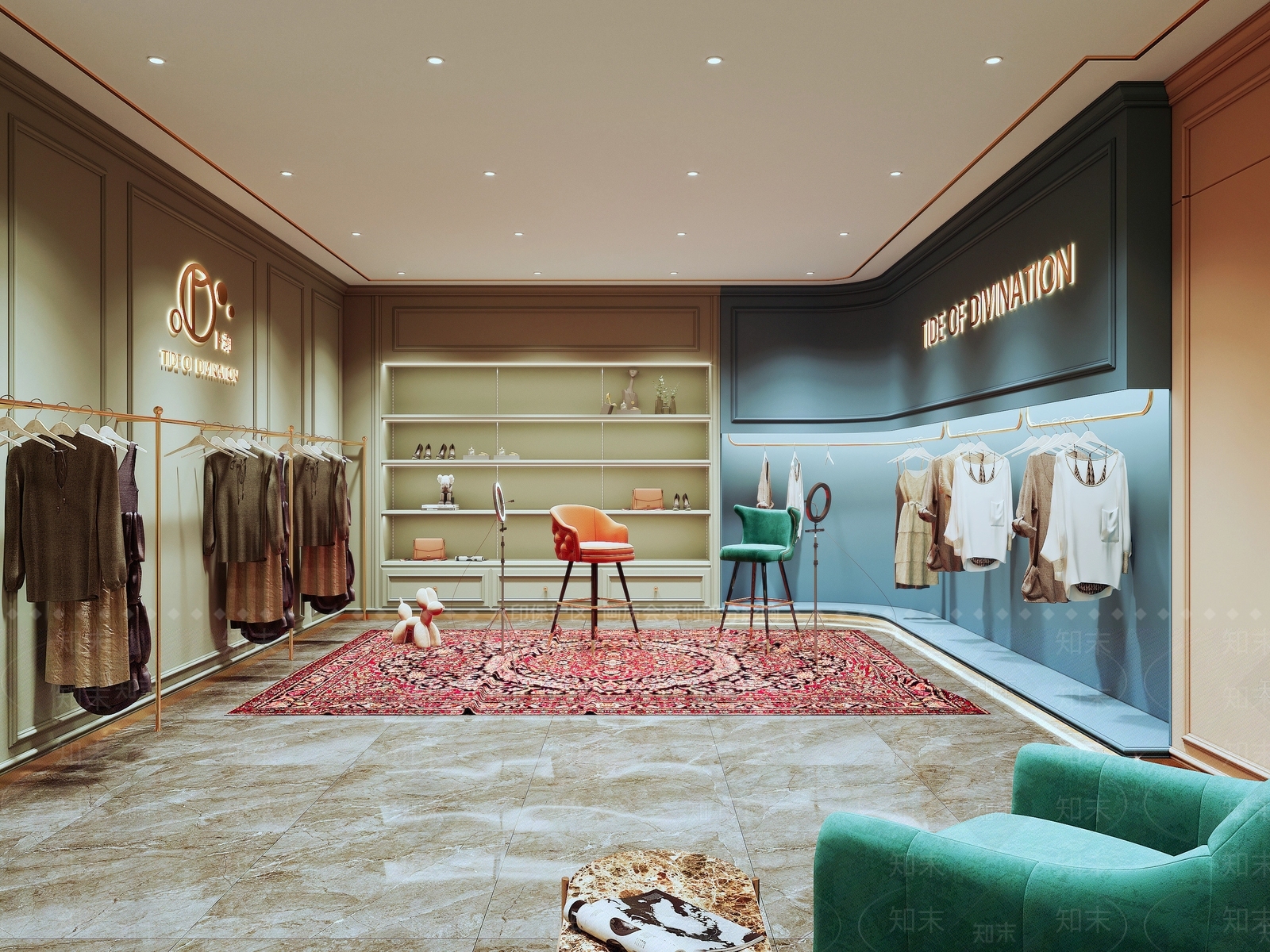 现代服装店直播间SU模型下载【ID:1117060259】