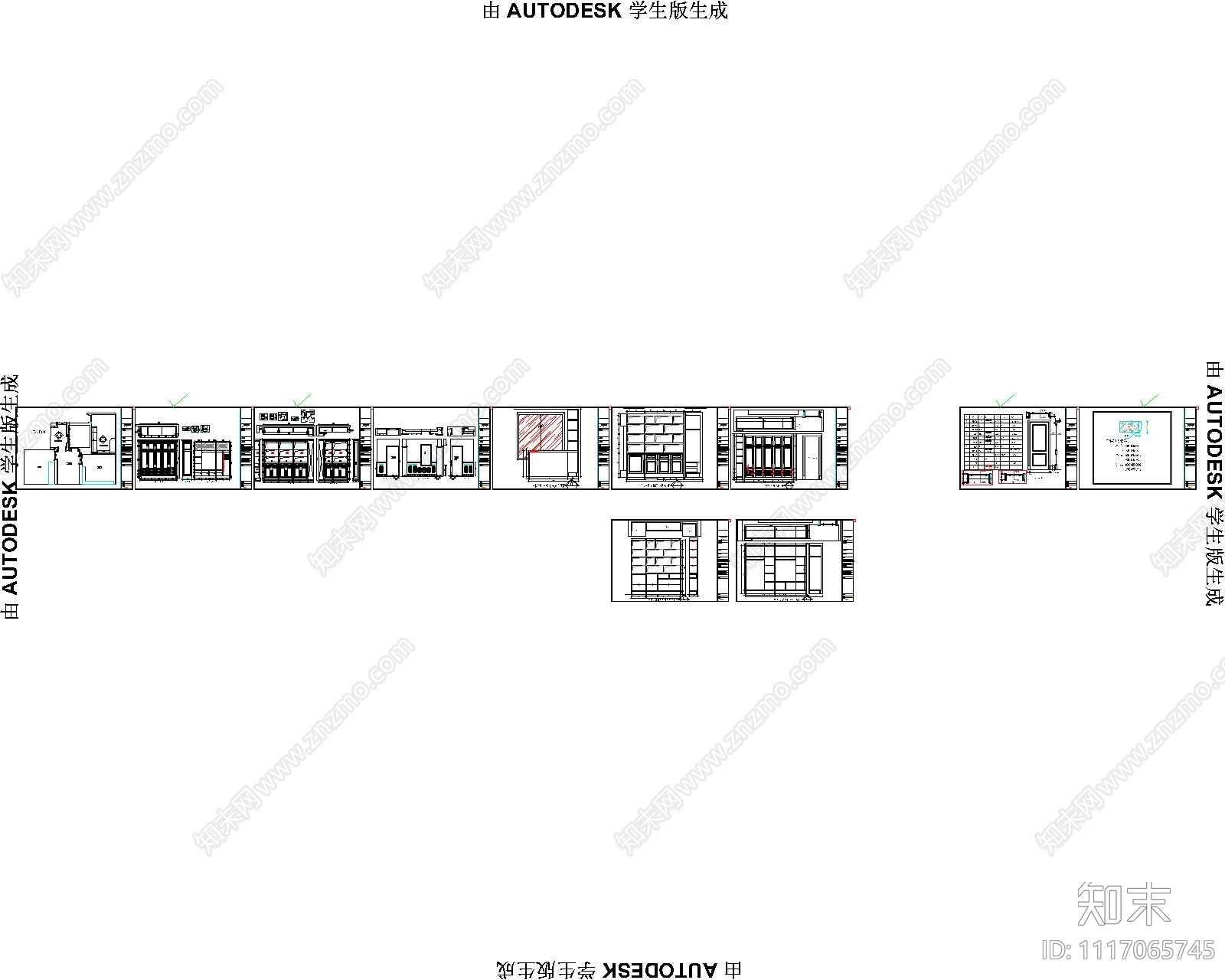 中大青山湖湛蓝居别墅室内空间施工图cad施工图下载【ID:1117065745】