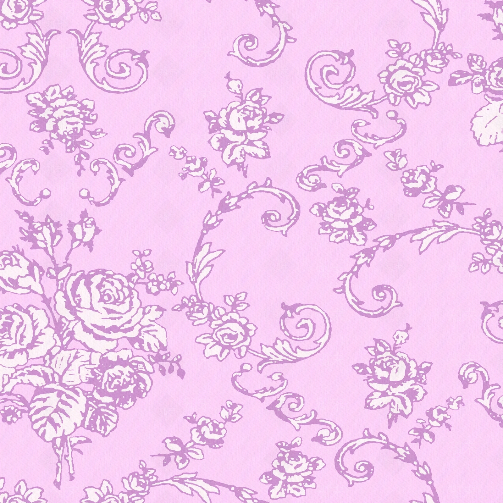 浅紫色欧式碎花壁纸贴图下载【ID:1117073811】