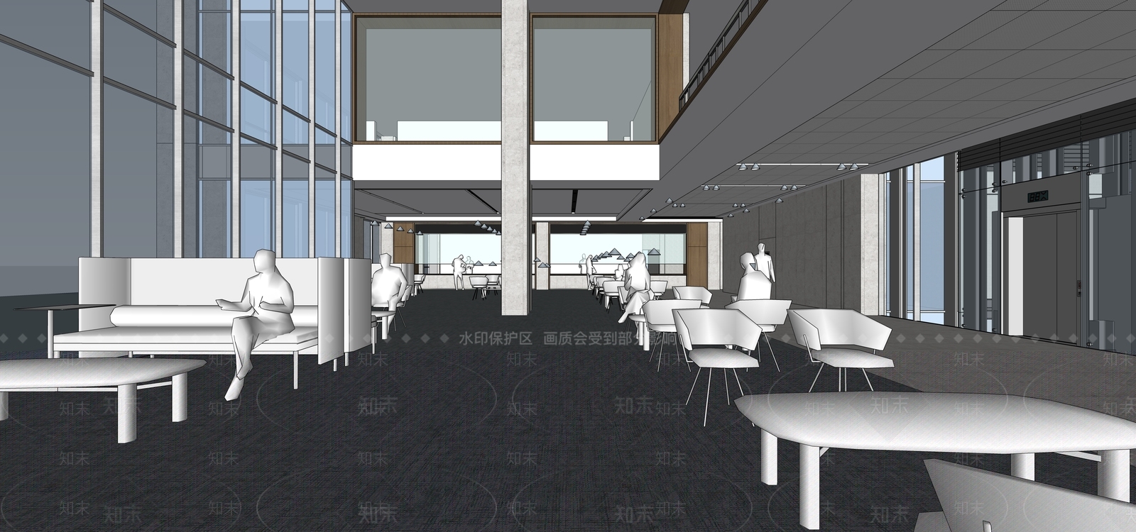现代休息区SU模型下载【ID:1117091621】