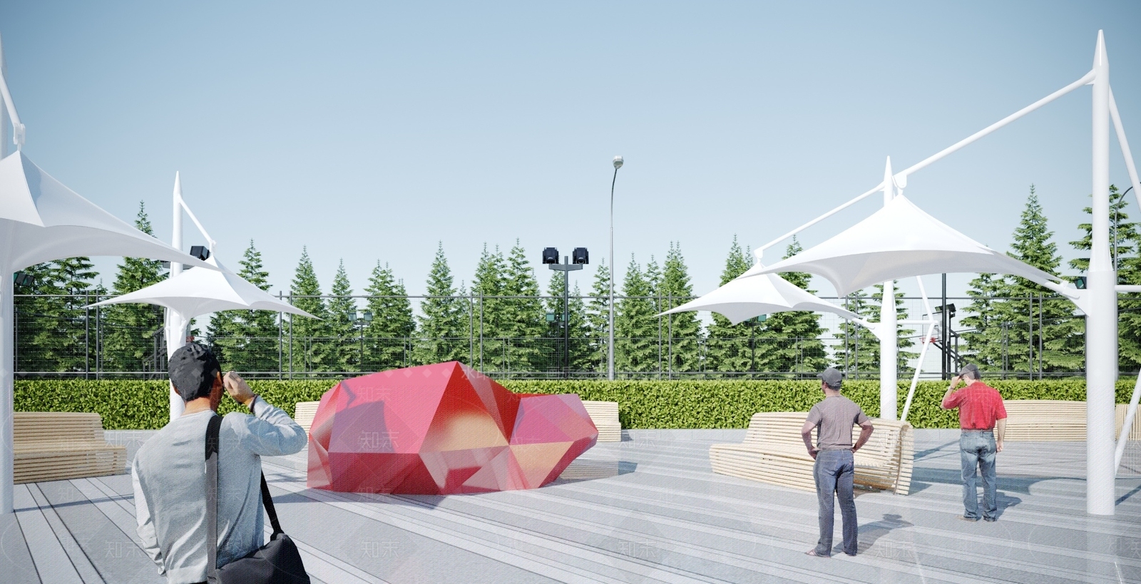 现代廊架3D模型下载【ID:1117094245】