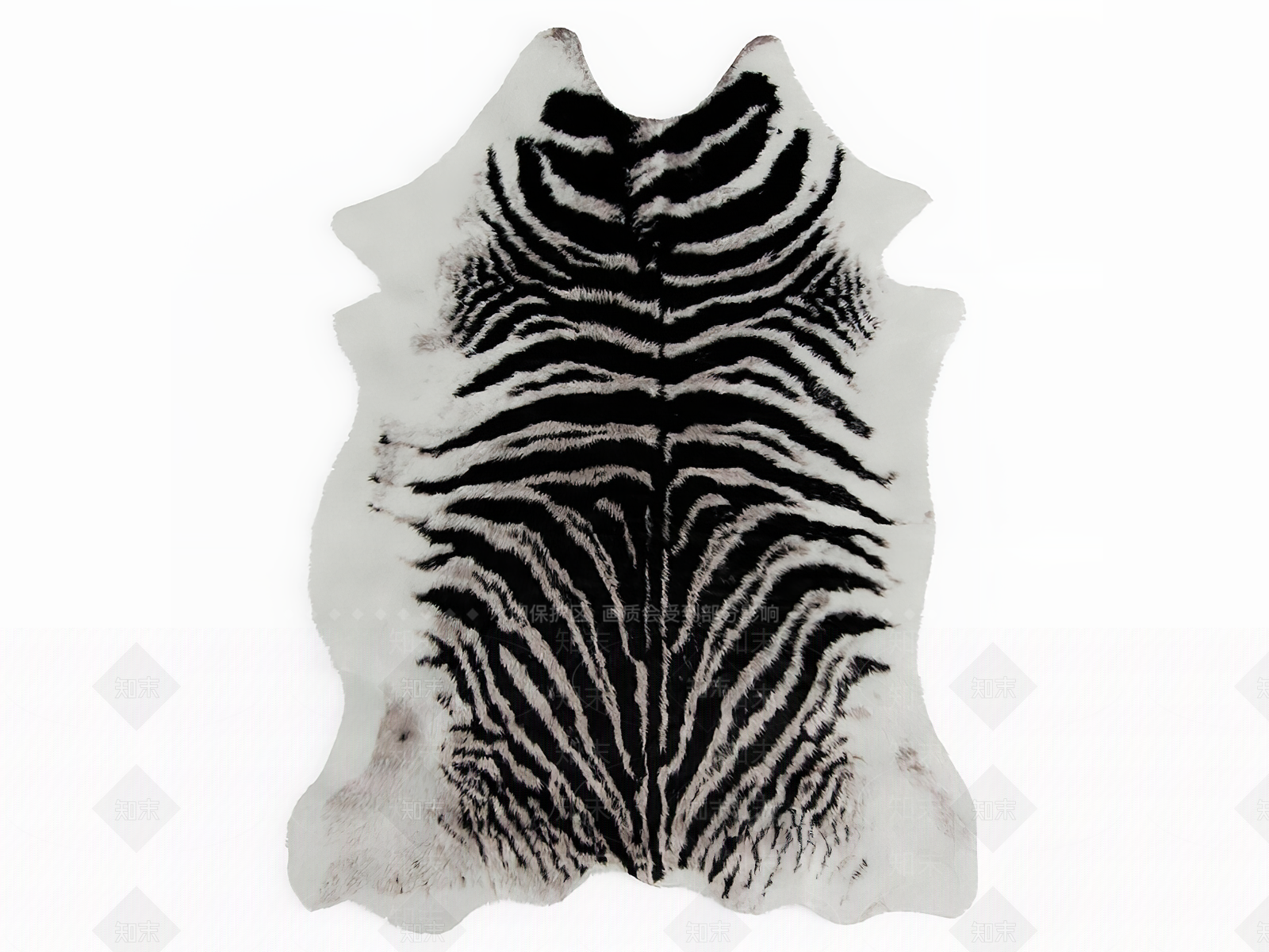 现代斑马毛皮地毯SU模型下载【ID:1117099638】