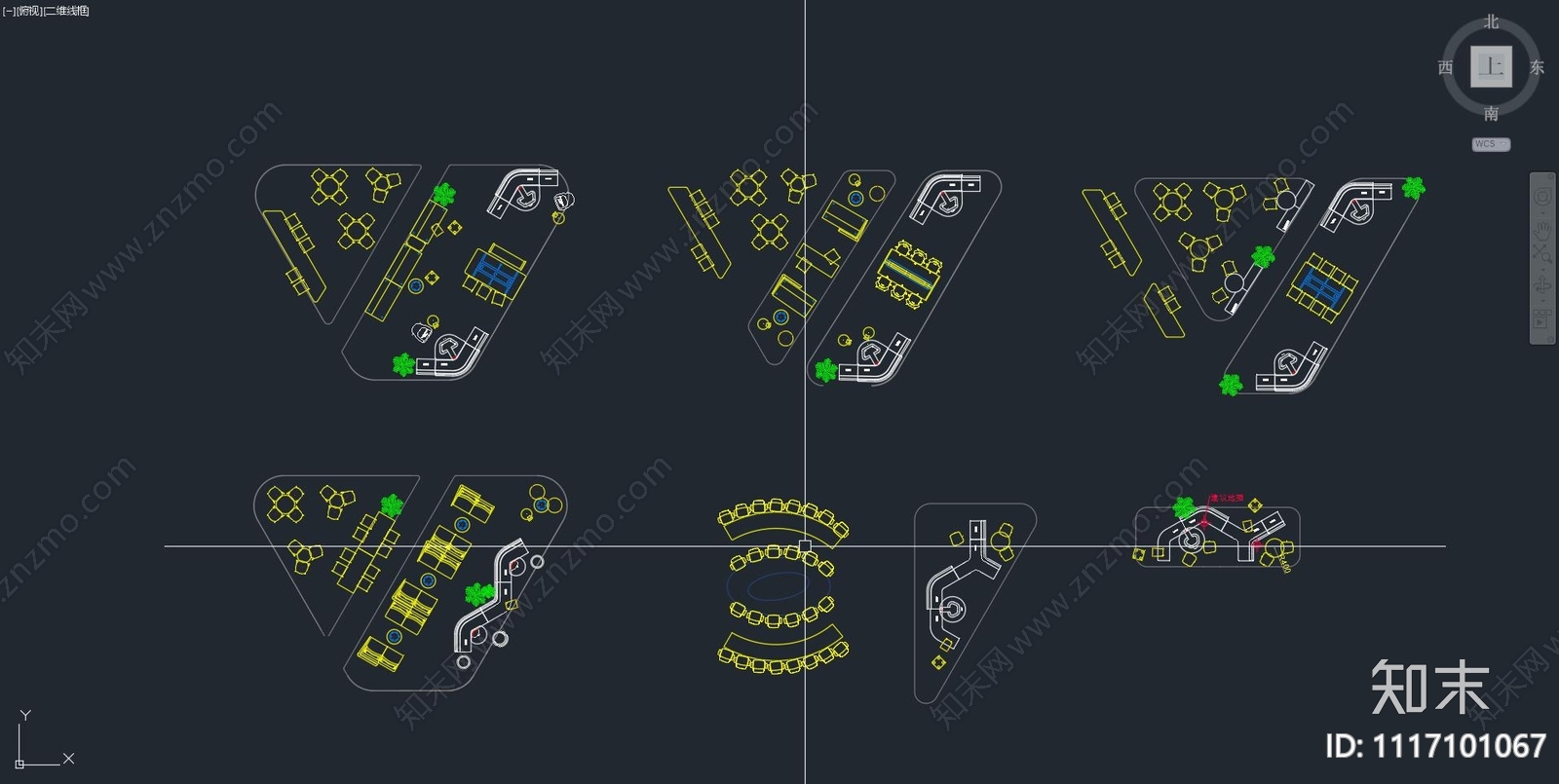 steelcase现代简约办公家具图库cad施工图下载【ID:1117101067】