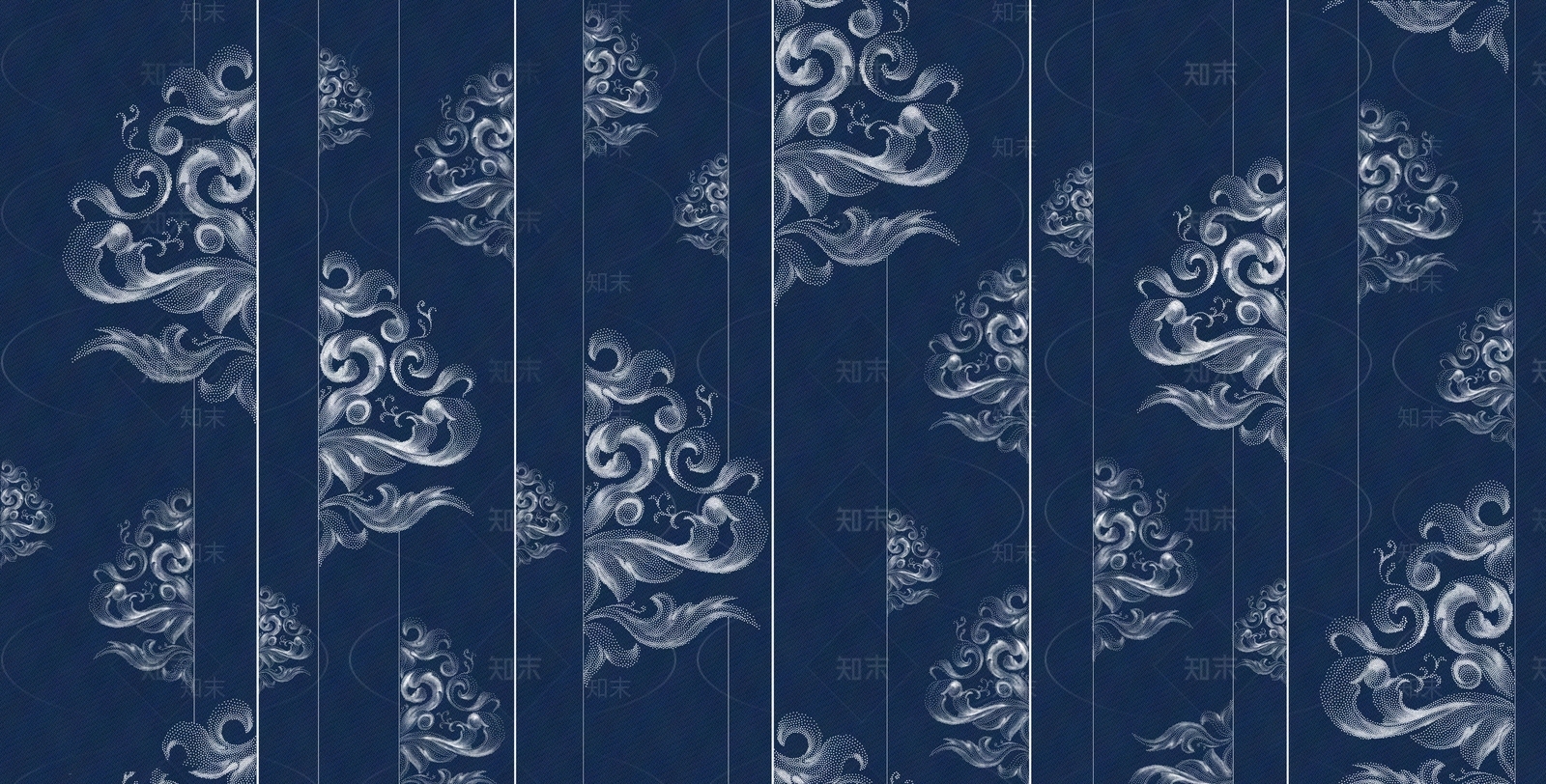 蓝色新中式抽象纹理壁纸贴图下载【ID:1117106847】