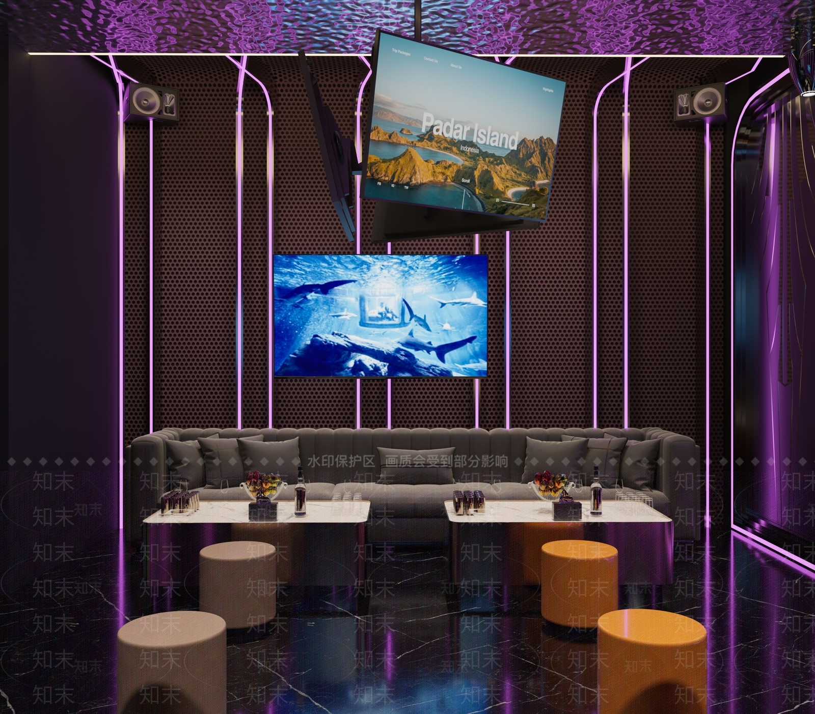 现代ktv包厢3D模型下载【ID:1117115700】