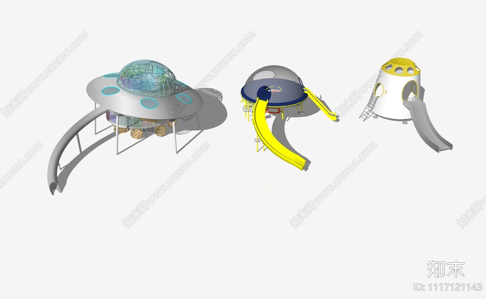 现代宇宙飞船主题儿童滑梯SU模型下载【ID:1117121143】