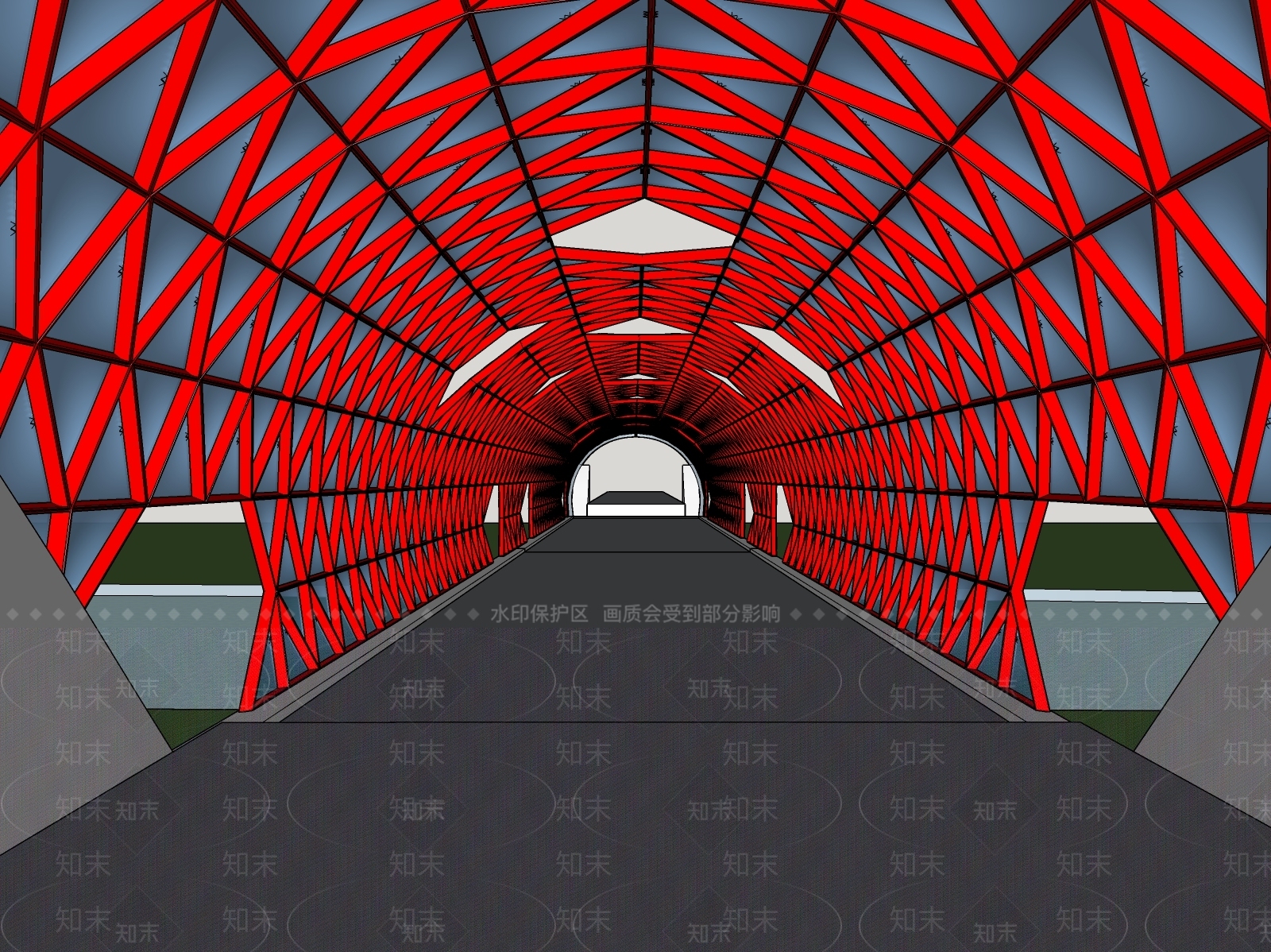 现代大桥SU模型下载【ID:1117123554】