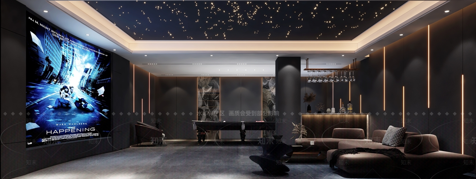 现代家居影音室3D模型下载【ID:1117125354】