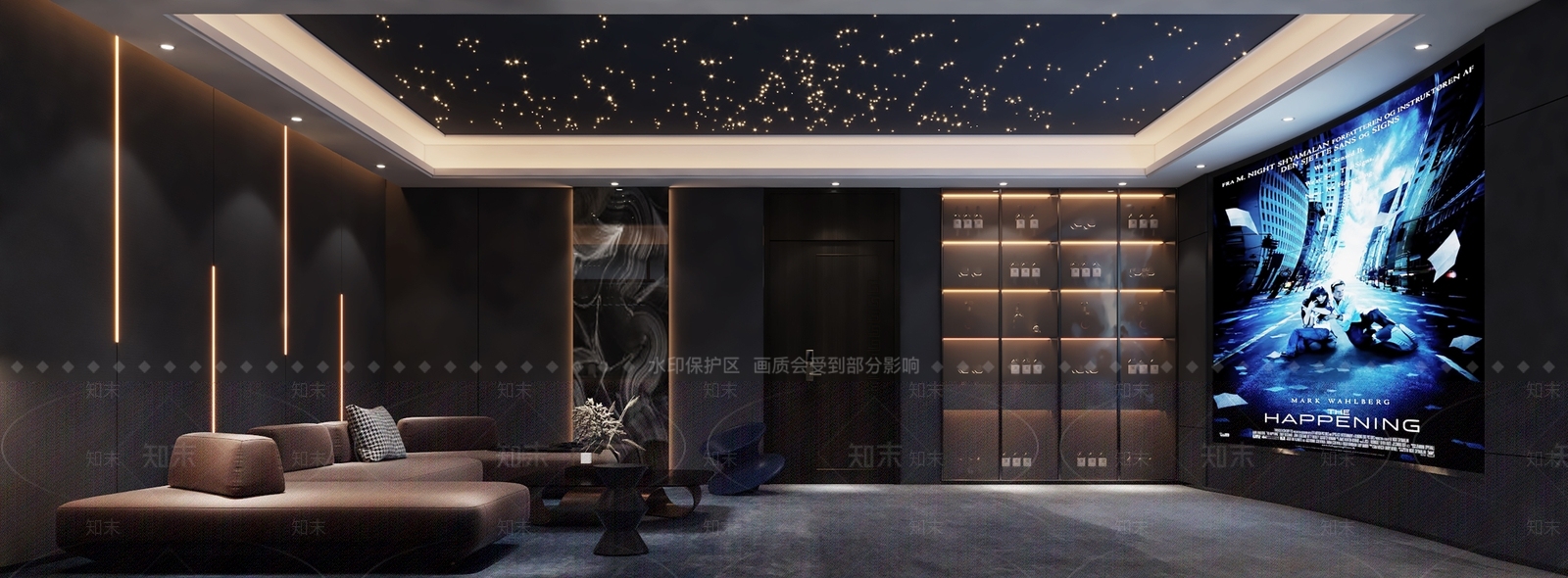 现代家居影音室3D模型下载【ID:1117125354】