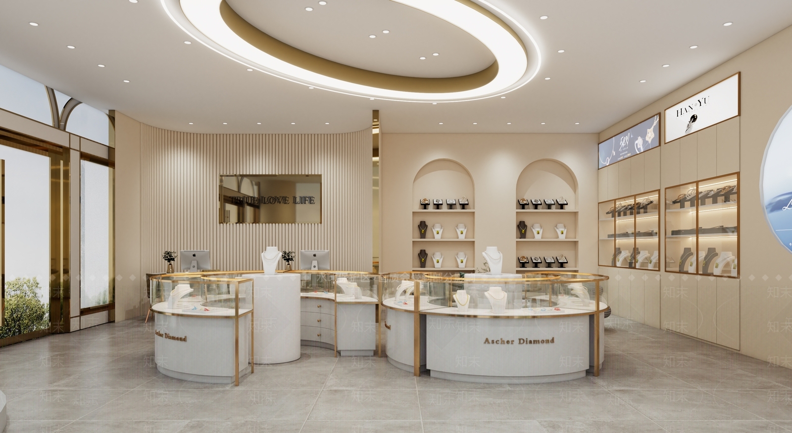 现代珠宝店3D模型下载【ID:1117130949】