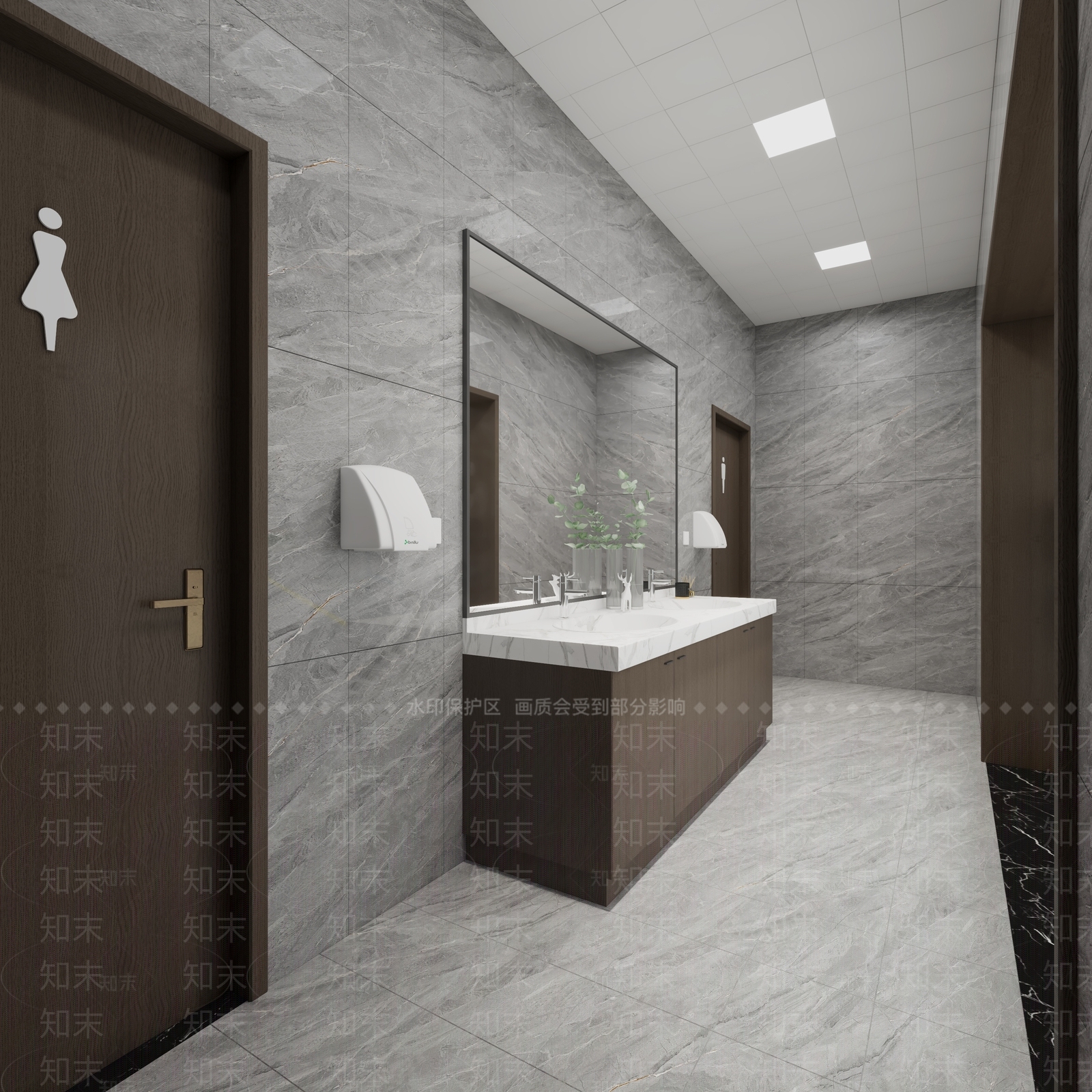 现代公共卫生间3D模型下载【ID:1117131579】