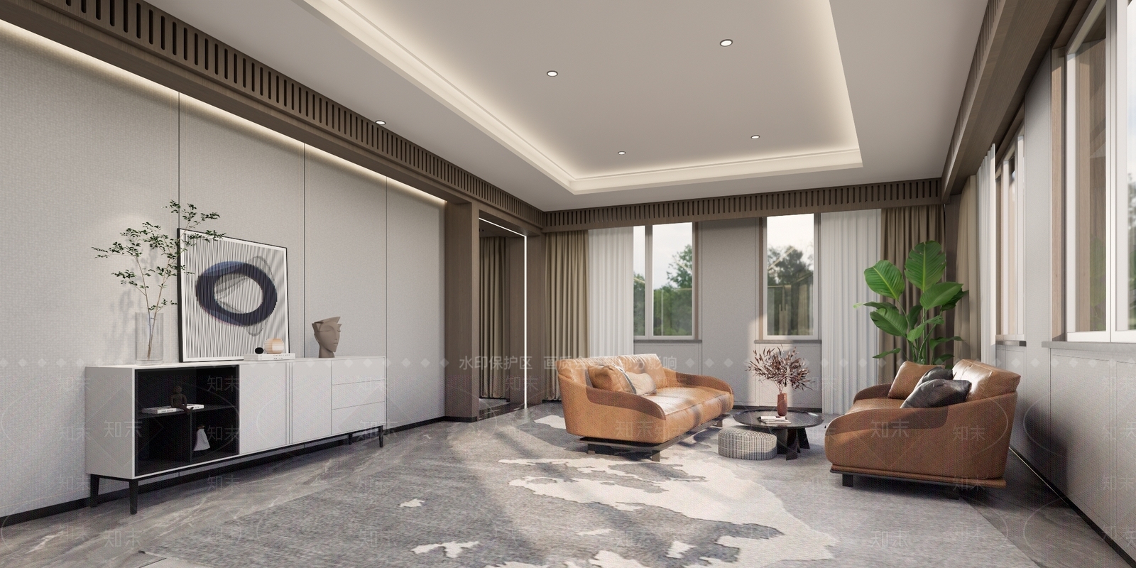 现代休息区SU模型下载【ID:1117135003】