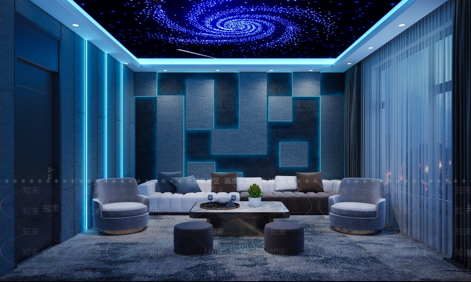 现代影音室包间3D模型下载【ID:1117145312】