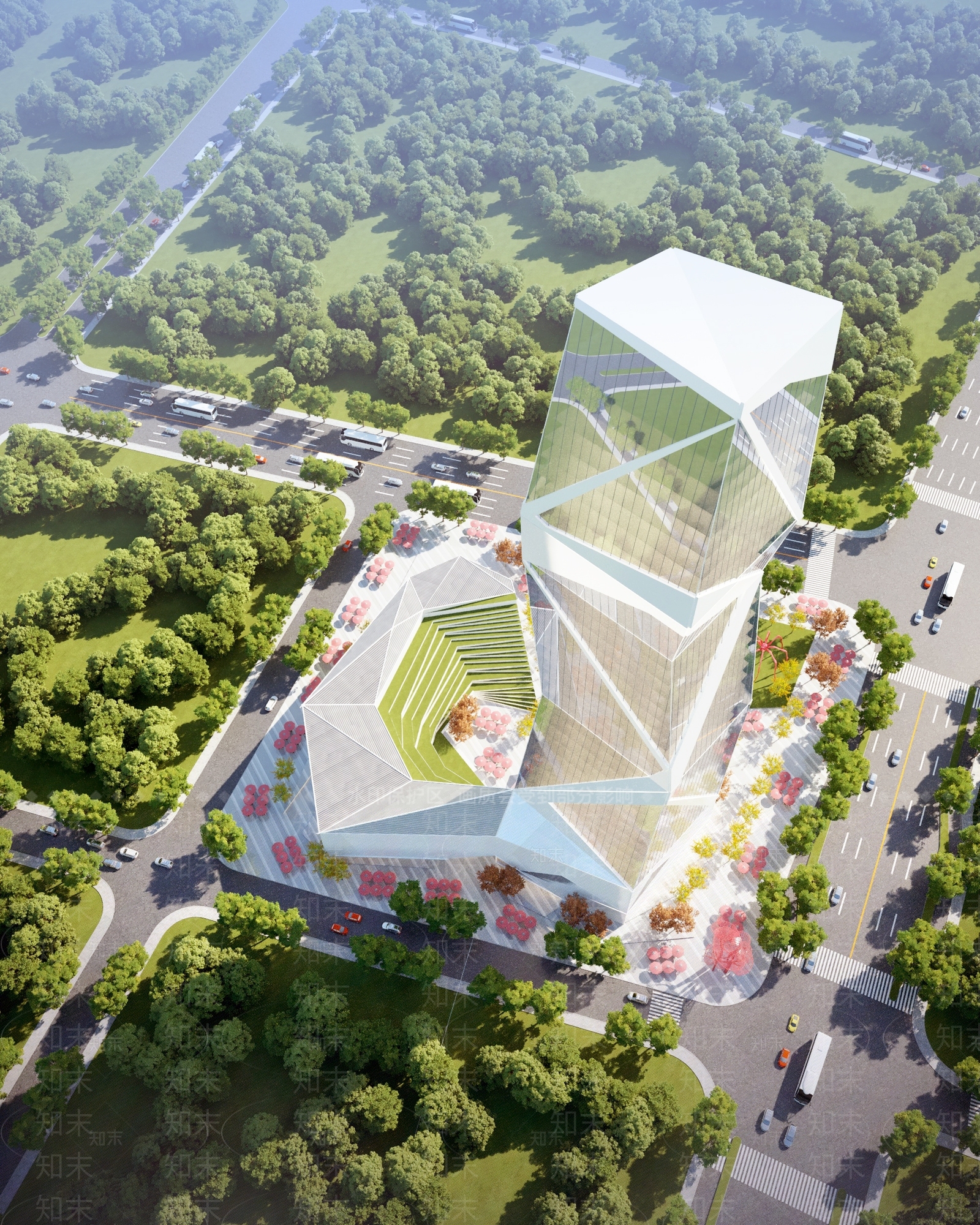 现代高层办公楼3D模型下载【ID:1117150905】