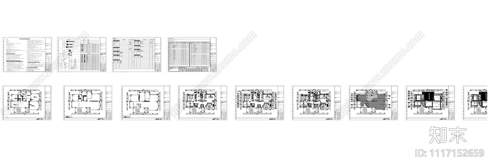 公寓住宅装修设计施工图cad施工图下载【ID:1117152659】