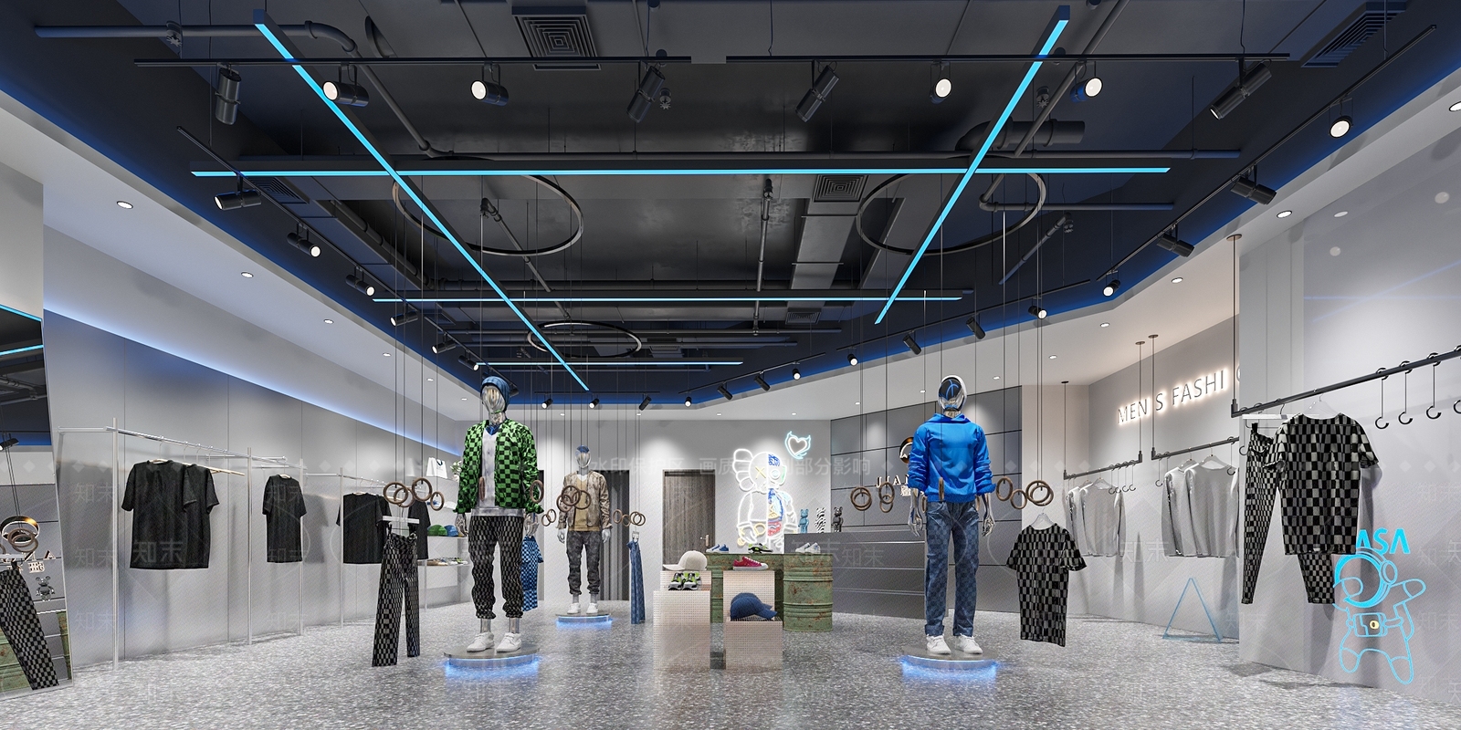 现代男装店3D模型下载【ID:1117154162】