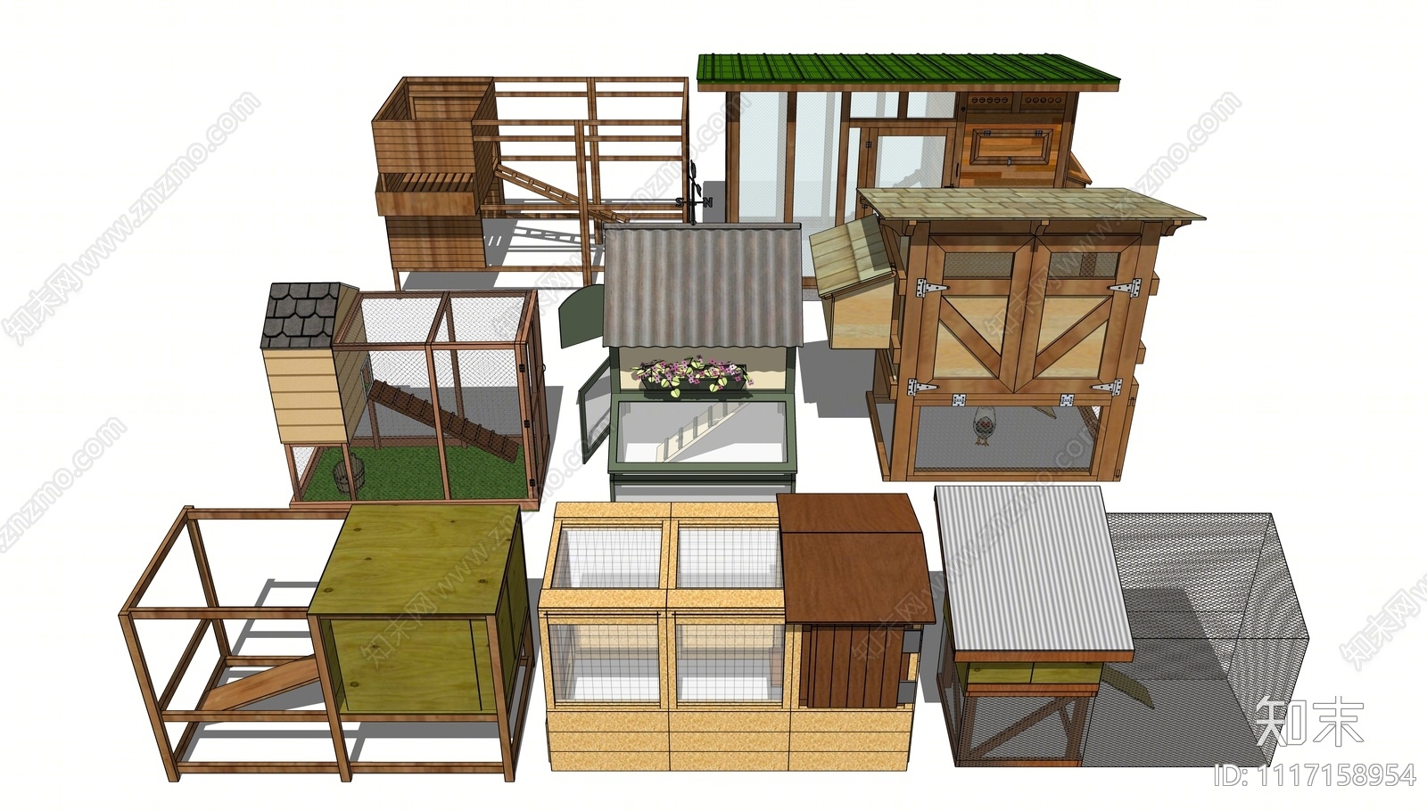 鸡舍SU模型下载【ID:1117158954】