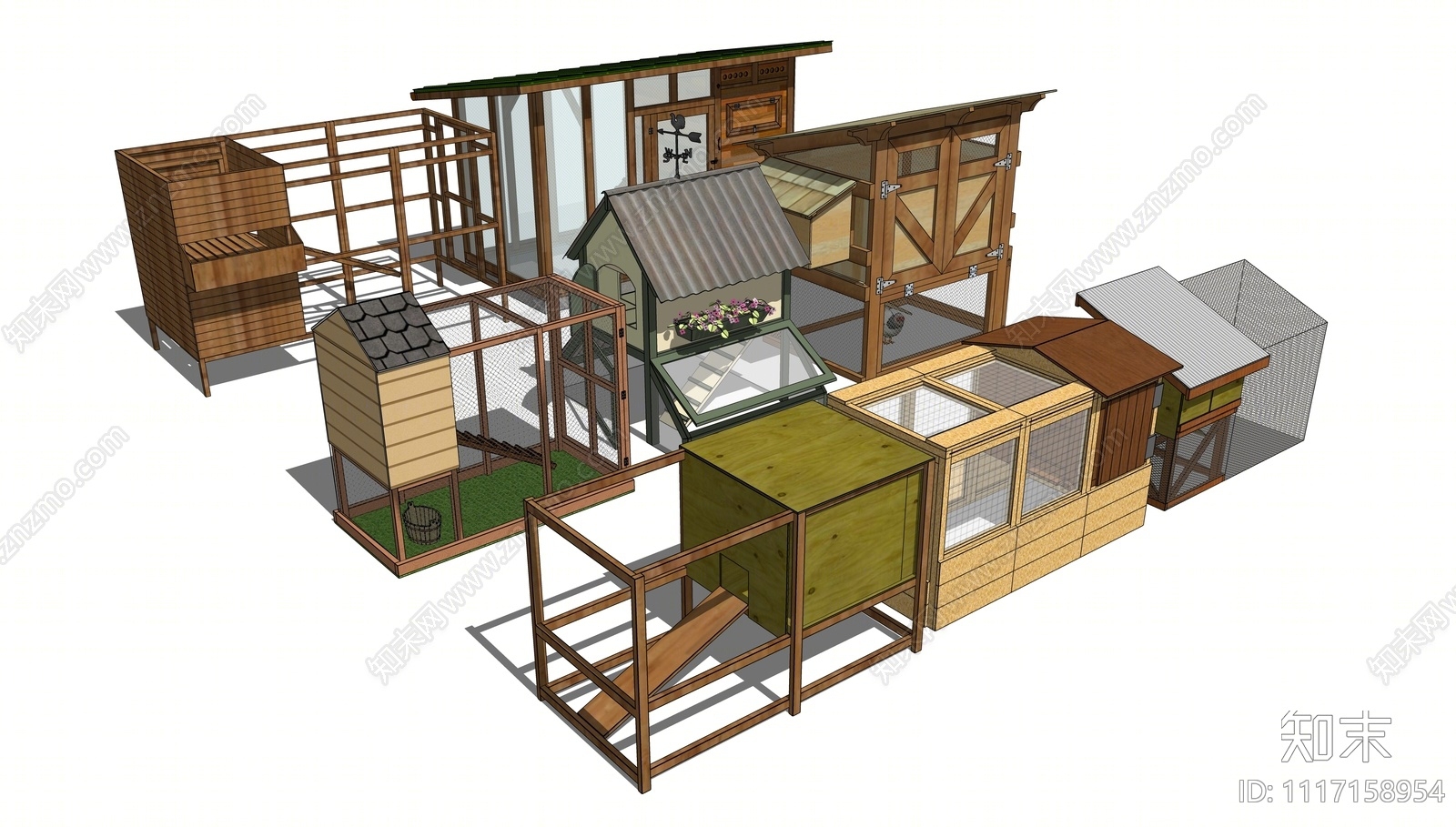 鸡舍SU模型下载【ID:1117158954】