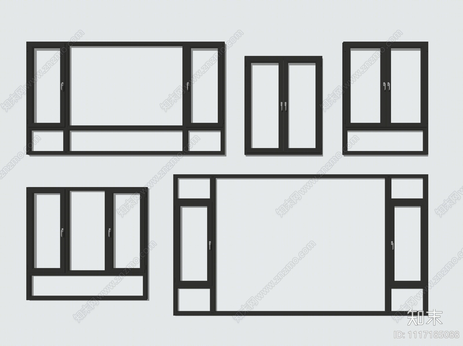 现代窗户SU模型下载【ID:1117185088】