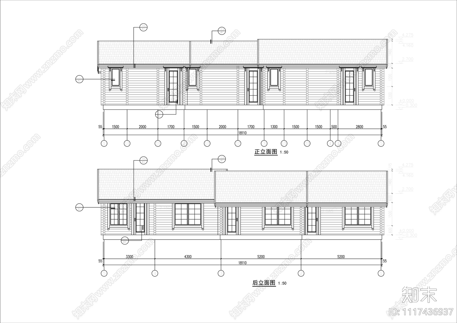 北欧木结构民宿装修设计施工图cad施工图下载【ID:1117436937】