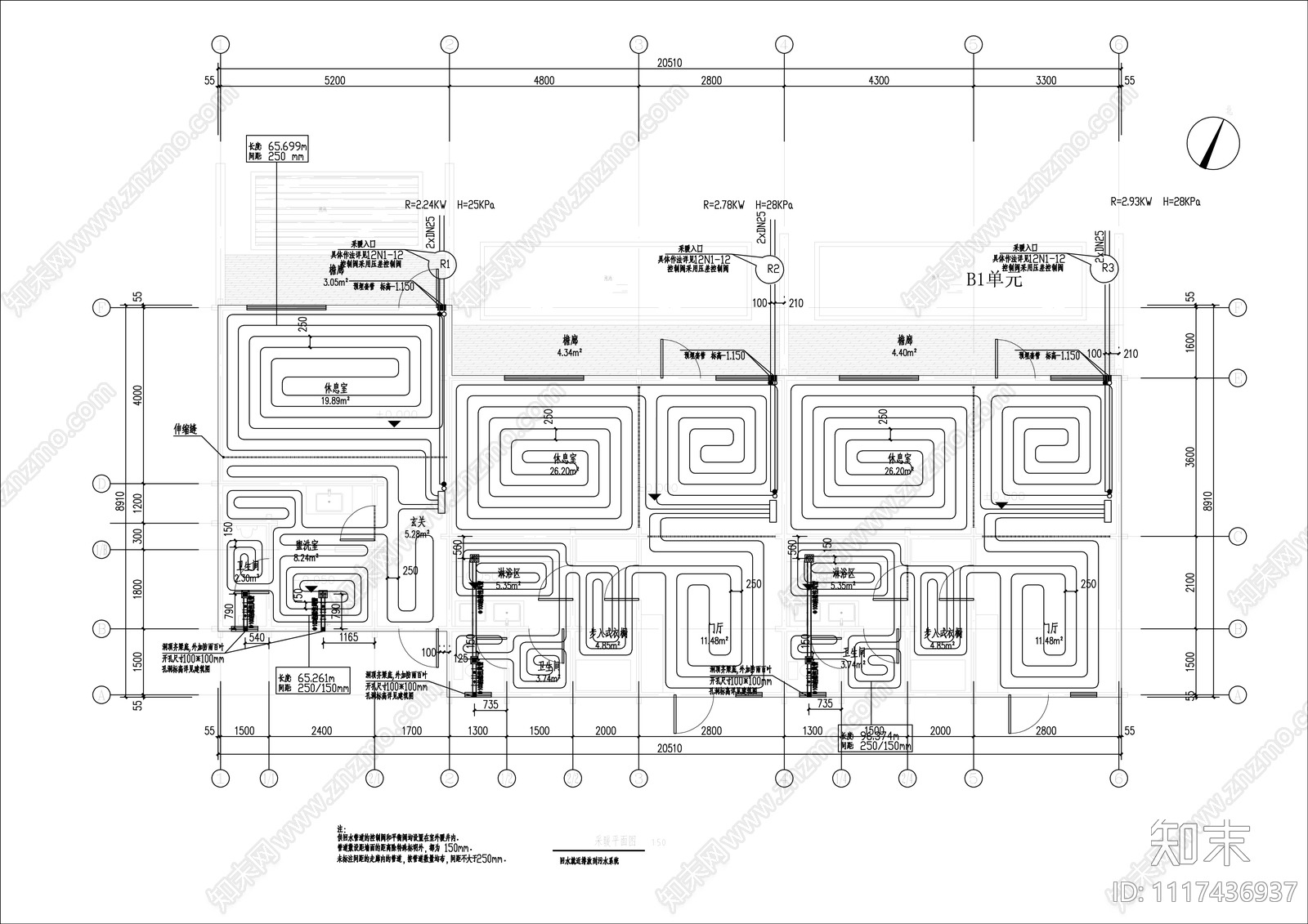 北欧木结构民宿装修设计施工图cad施工图下载【ID:1117436937】