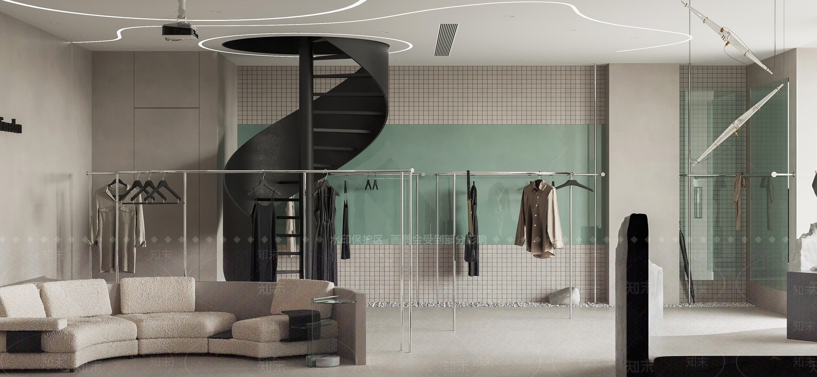 侘寂服装店3D模型下载【ID:1117195903】