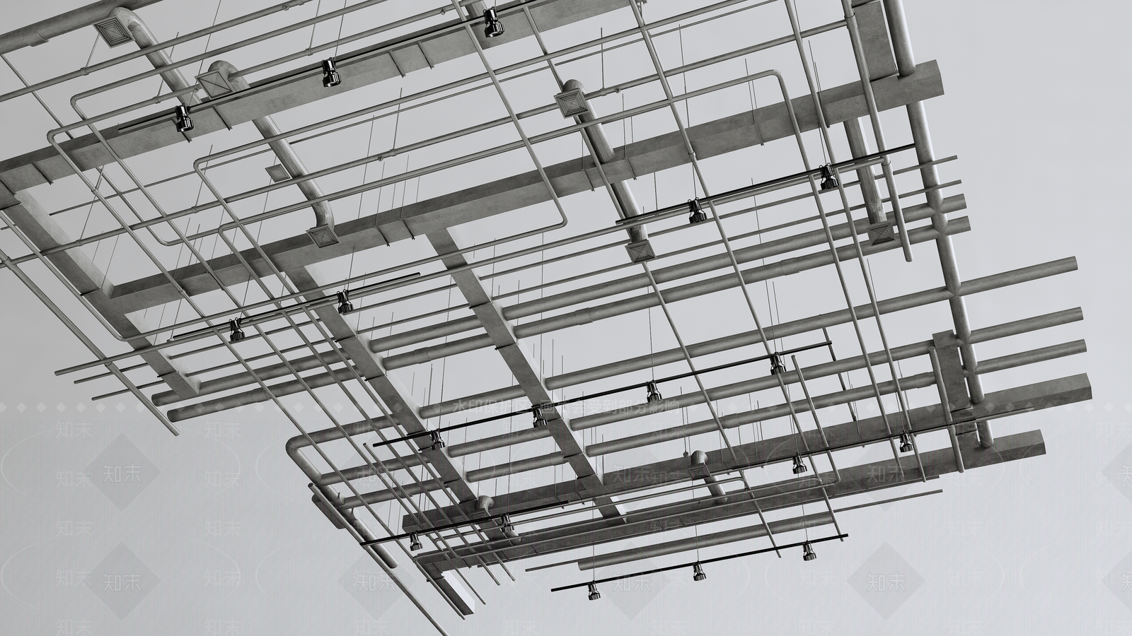 现代通风管道SU模型下载【ID:1117196970】
