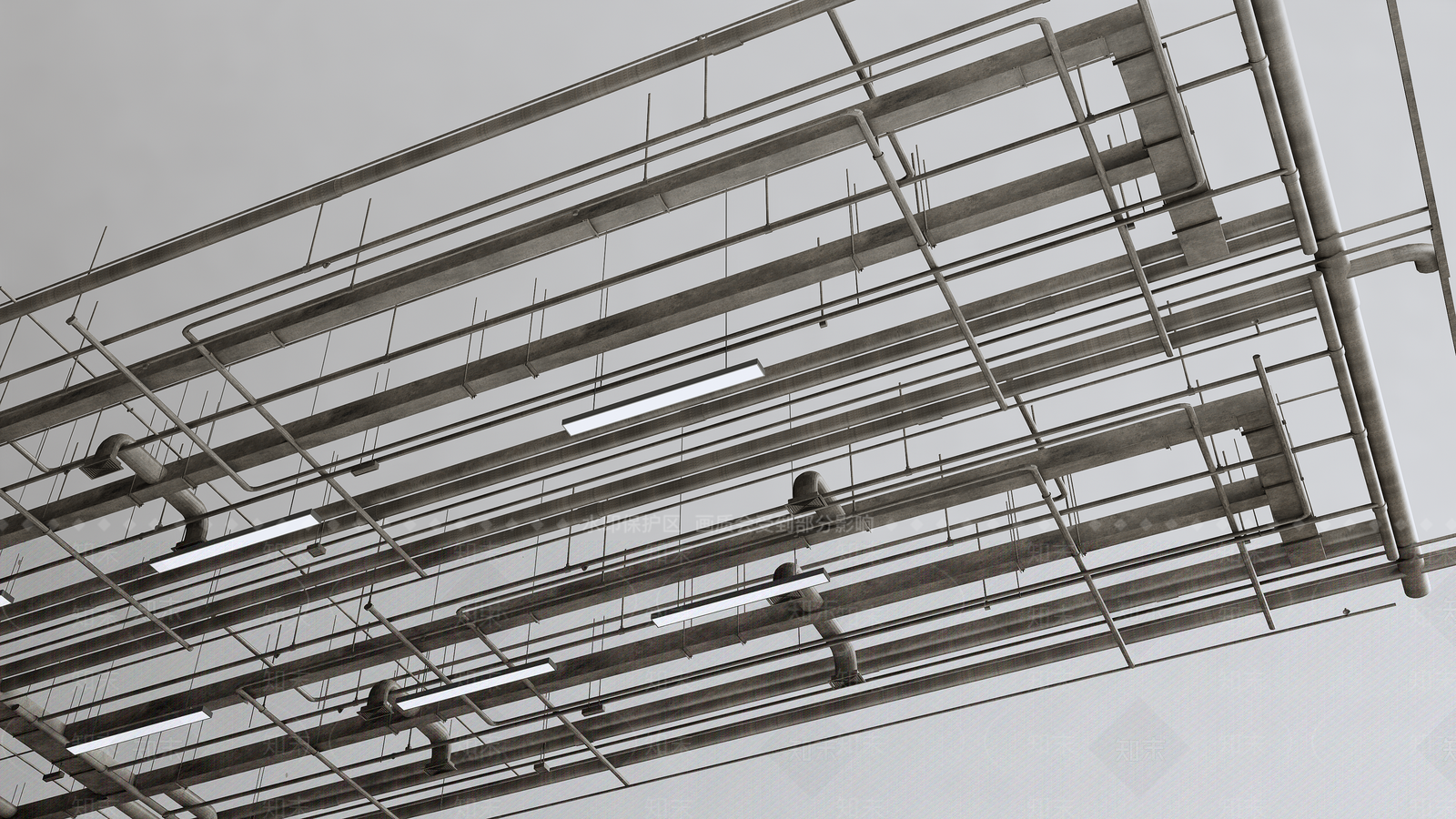 现代通风管道吊顶SU模型下载【ID:1117199888】