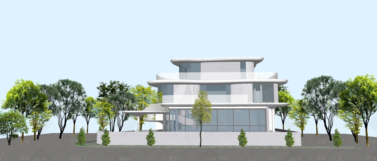 【SU悬赏模型】现代风格住宅楼SU模型下载【ID:1117238726】