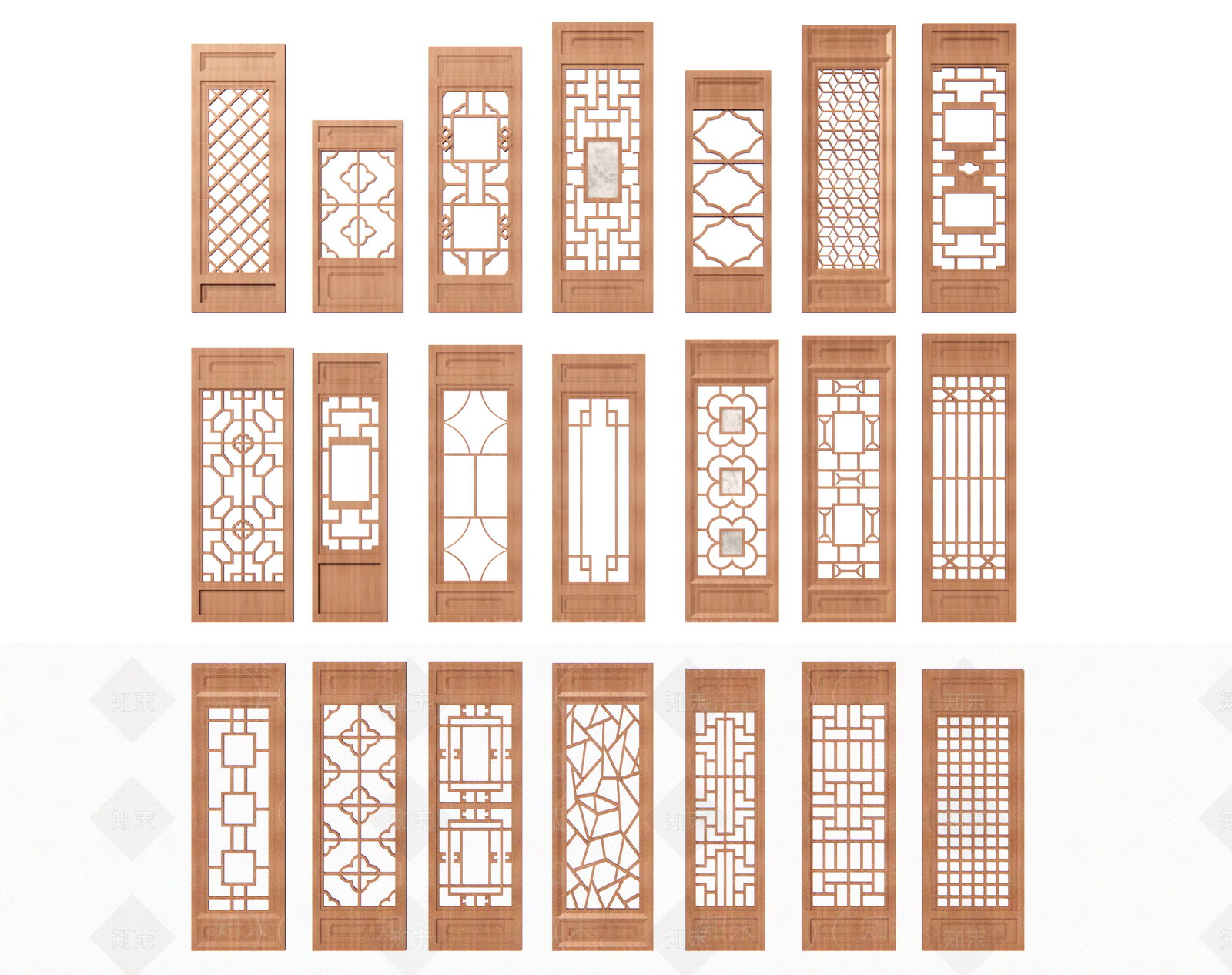 中式雕花窗SU模型下载【ID:1117202209】