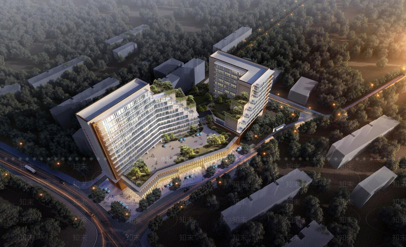 现代医疗建筑SU模型下载【ID:1117511065】