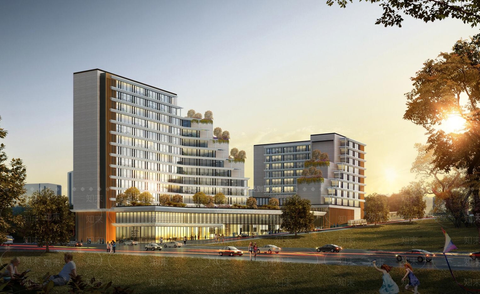 现代医疗建筑SU模型下载【ID:1117511065】