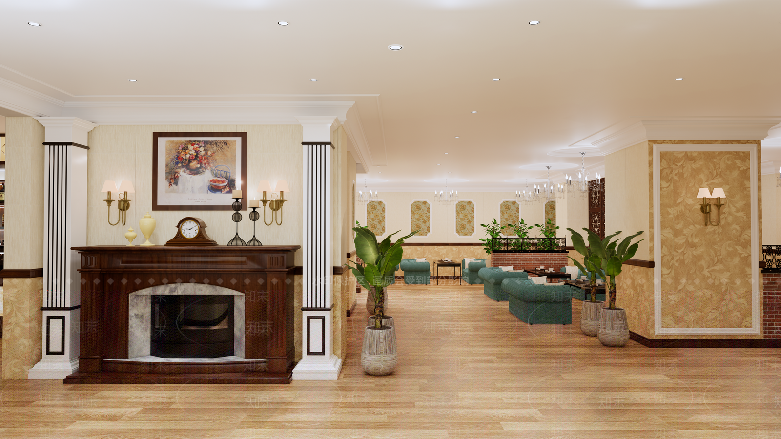 欧式咖啡厅SU模型下载【ID:1117429476】