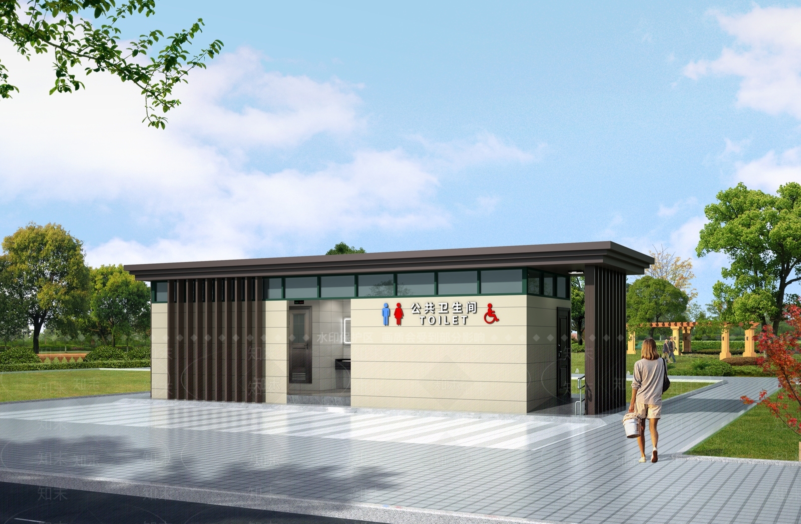 现代公共卫生间3D模型下载【ID:1117260729】