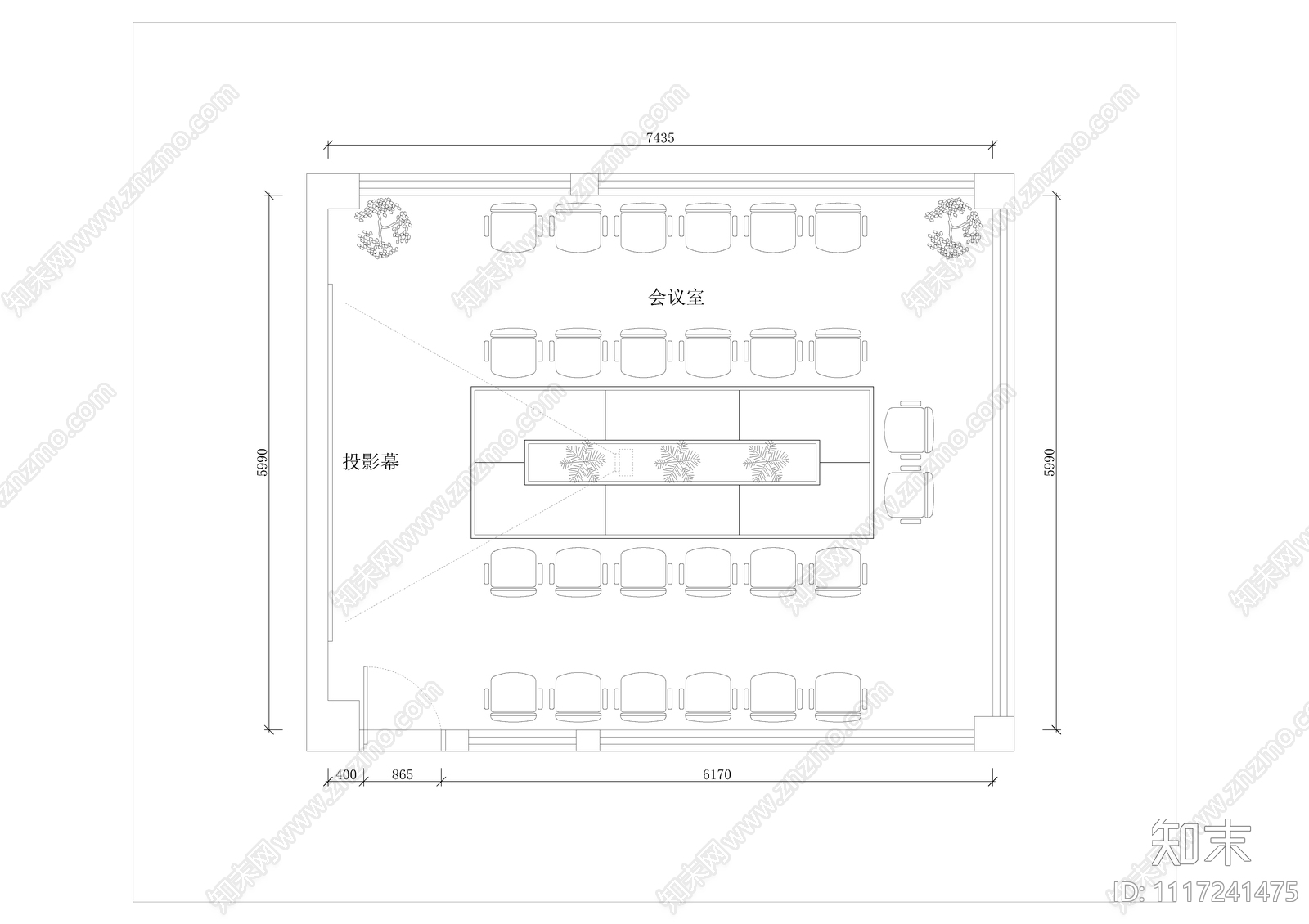 办公室平面图施工图cad施工图下载【ID:1117241475】