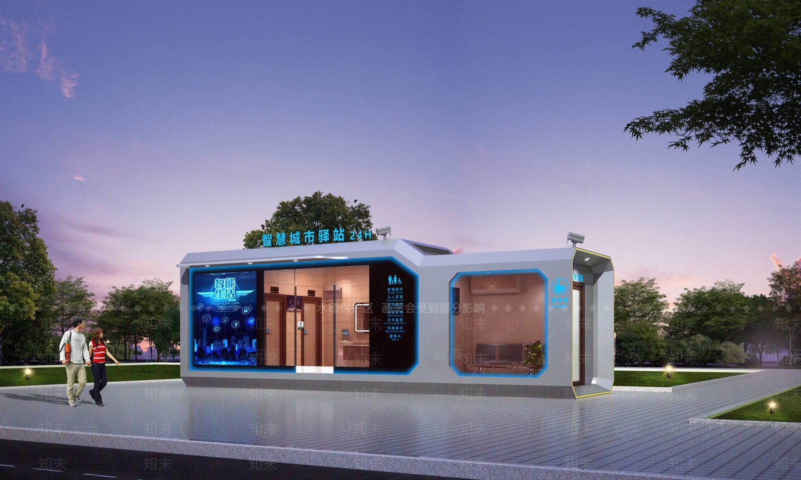 现代公共卫生间3D模型下载【ID:1117256331】