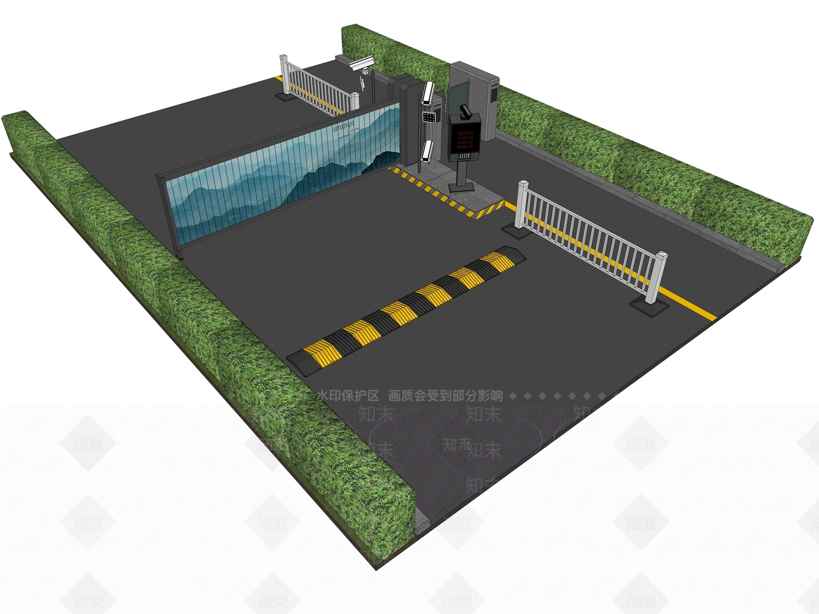 交通配件SU模型下载【ID:1166919167】